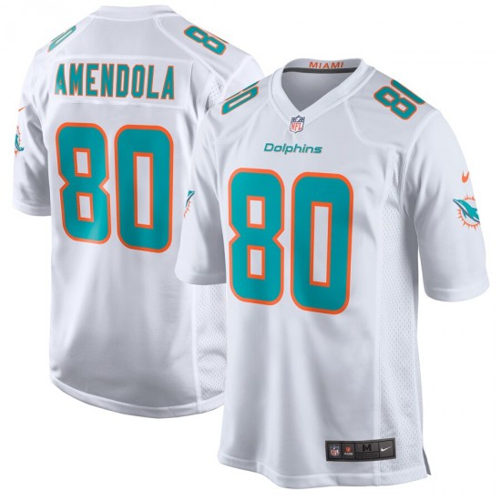 NFL Miami Dolphins Danny Amendola 80 Nike White Jersey