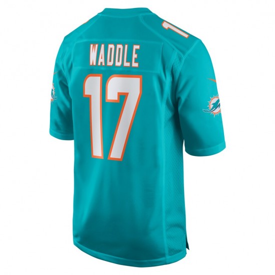 NFL Miami Dolphins Jaylen Waddle 17 Nike Aqua 2021 Draft Jersey