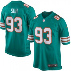 NFL Miami Dolphins Ndamukong Suh 93 Nike Aqua Jersey