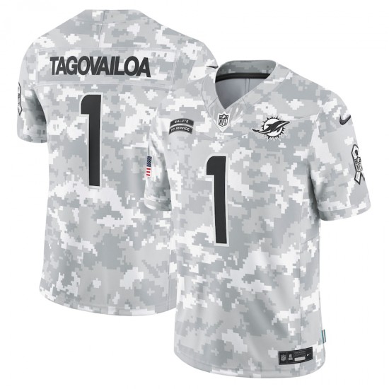 NFL Miami Dolphins Tua Tagovailoa Nike 2024 Salute to Service Jersey