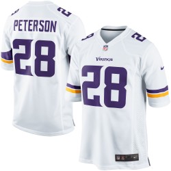 NFL Minnesota Vikings Adrian Peterson 28 Nike White Jersey