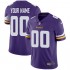 NFL Minnesota Vikings Custom Purple Jersey