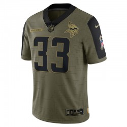NFL Minnesota Vikings Dalvin Cook 33 Nike 2021 Salute to Service Jersey