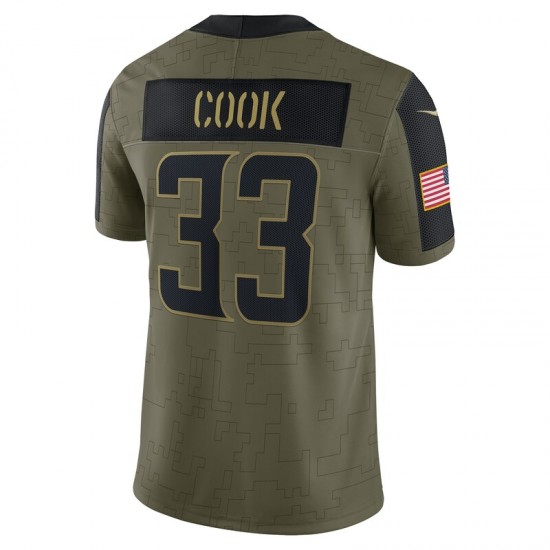 NFL Minnesota Vikings Dalvin Cook 33 Nike 2021 Salute to Service Jersey