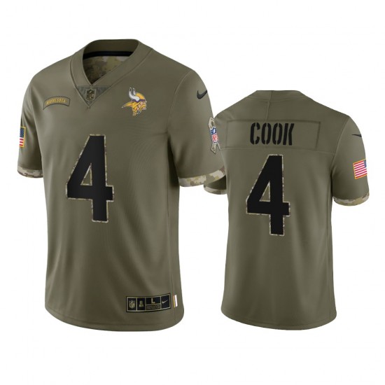 NFL Minnesota Vikings Dalvin Cook 4 Nike 2022 Salute to Service Jersey