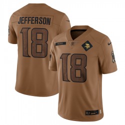 NFL Minnesota Vikings Justin Jefferson 18 Nike 2023 Salute To Service Jersey