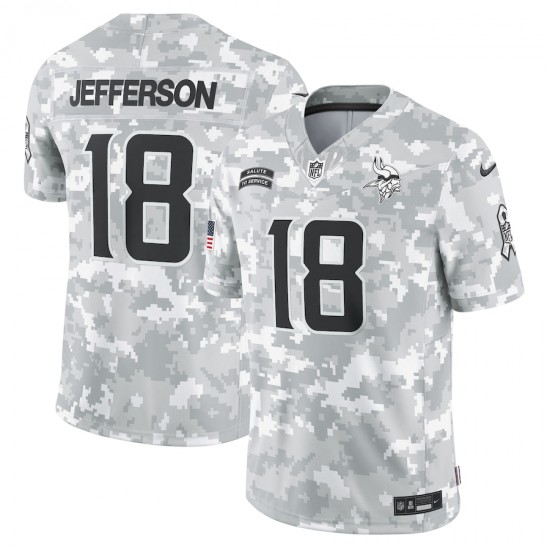 NFL Minnesota Vikings Justin Jefferson Nike 2024 Salute to Service Jersey