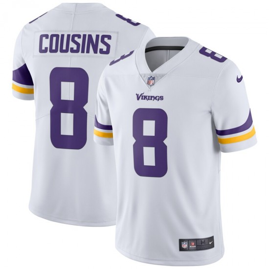 NFL Minnesota Vikings Kirk Cousins 8 Nike White Jersey
