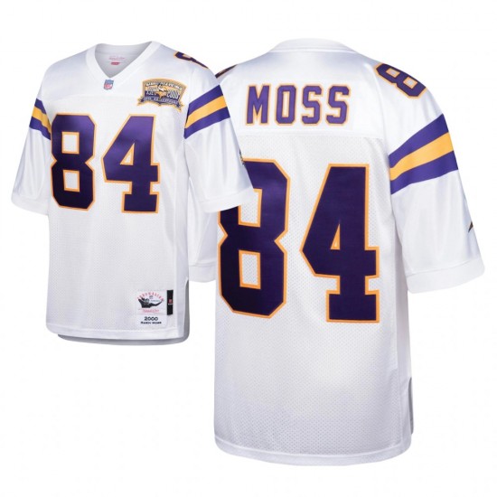 NFL Minnesota Vikings Randy Moss 84 Nike White 2000 Throwback Jersey