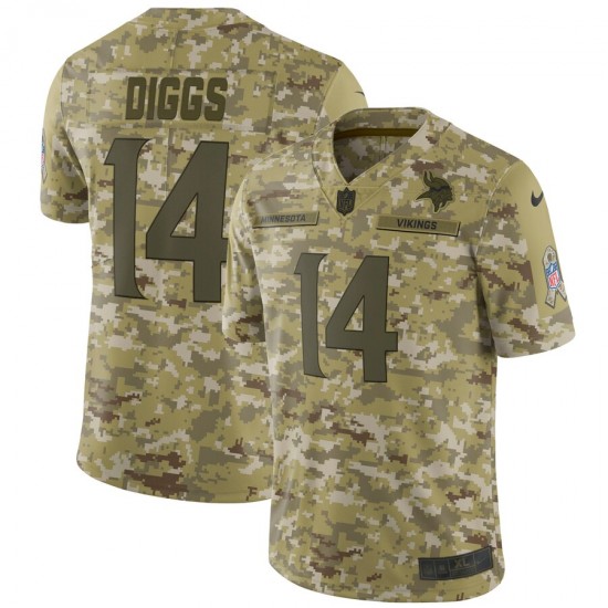 NFL Minnesota Vikings Stefon Diggs 14 Nike Salute to Service Jersey