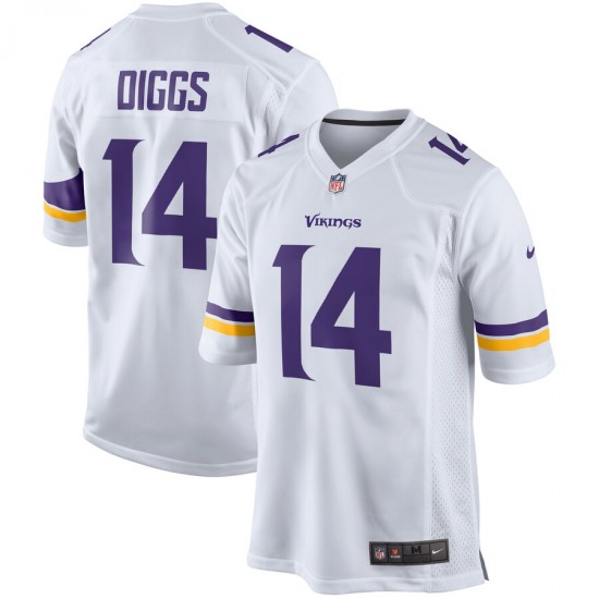 NFL Minnesota Vikings Stefon Diggs 14 Nike White Jersey