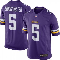 NFL Minnesota Vikings Teddy Bridgewater 5 Nike Purple Jersey