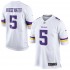 NFL Minnesota Vikings Teddy Bridgewater 5 Nike White Jersey