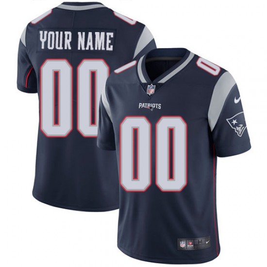 NFL New England Patriots Custom Navy Jersey