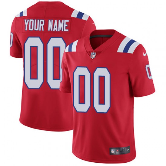 NFL New England Patriots Custom Red Jersey