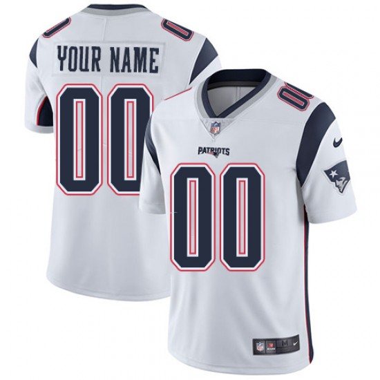 NFL New England Patriots Custom White Jersey