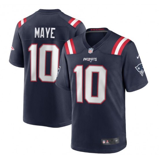NFL New England Patriots Drake Maye Nike Navy 2024 Draft Jersey