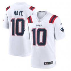 NFL New England Patriots Drake Maye Nike White 2024 Draft Jersey
