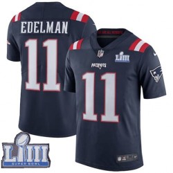 NFL New England Patriots Julian Edelman 11 Nike Blue 2019 Super Bowl LIII Jersey