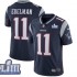 NFL New England Patriots Julian Edelman 11 Nike Blue II 2019 Super Bowl LIII Jersey