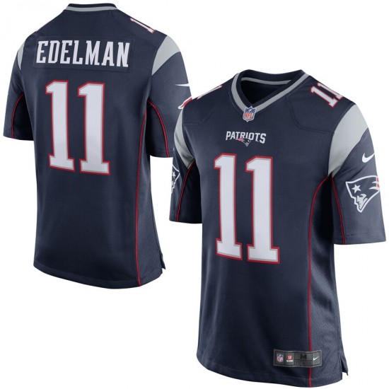 NFL New England Patriots Julian Edelman 11 Nike Navy Jersey