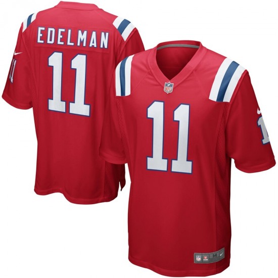 NFL New England Patriots Julian Edelman 11 Nike Red Jersey