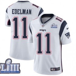 NFL New England Patriots Julian Edelman 11 Nike White 2019 Super Bowl LIII Jersey