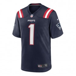 NFL New England Patriots Mac Jones 1 Nike Navy 2021 Draft Jersey
