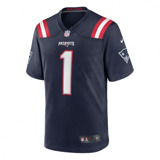 NFL New England Patriots Mac Jones 1 Nike Navy 2021 Draft Jersey