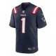 NFL New England Patriots Mac Jones 1 Nike Navy 2021 Draft Jersey