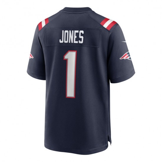 NFL New England Patriots Mac Jones 1 Nike Navy 2021 Draft Jersey