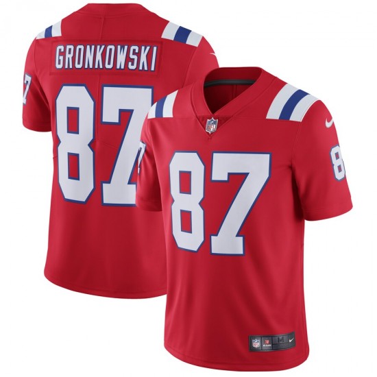NFL New England Patriots Rob Gronkowski 87 Nike Red Jersey