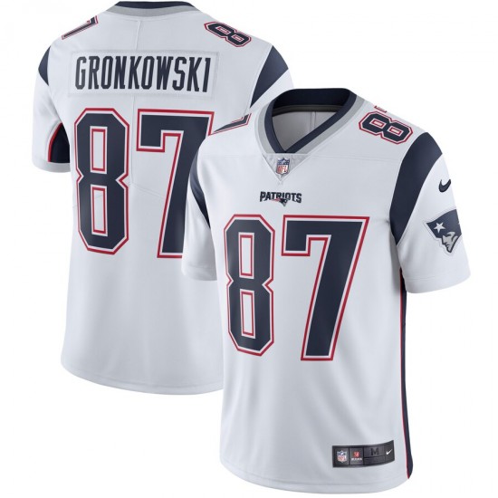 NFL New England Patriots Rob Gronkowski 87 Nike White Jersey