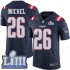 NFL New England Patriots Sony Michel 26 Nike Blue 2019 Super Bowl LIII Jersey