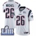NFL New England Patriots Sony Michel 26 Nike White 2019 Super Bowl LIII Jersey