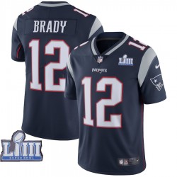NFL New England Patriots Tom Brady 12 Nike Blue II 2019 Super Bowl LIII Jersey