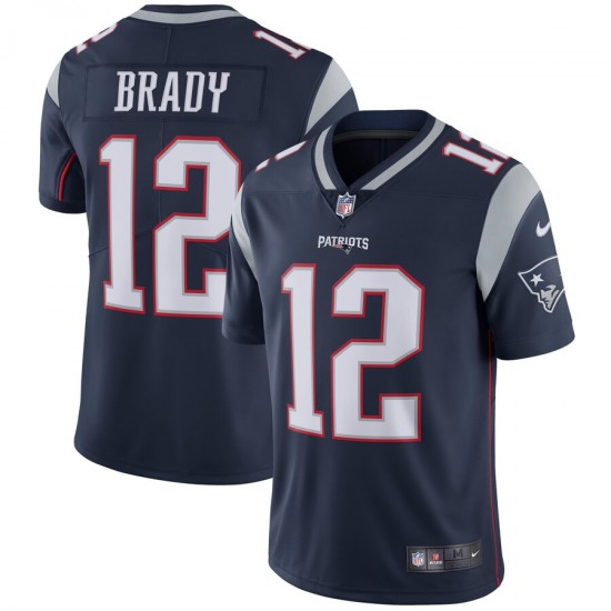 NFL New England Patriots Tom Brady 12 Nike Navy Jersey