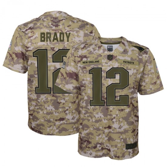 NFL New England Patriots Tom Brady 12 Nike Salute to Service Jersey