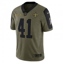 NFL New Orleans Saints Alvin Kamara 41 Nike 2021 Salute to Service Jersey