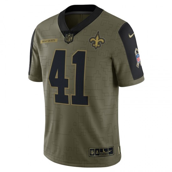NFL New Orleans Saints Alvin Kamara 41 Nike 2021 Salute to Service Jersey