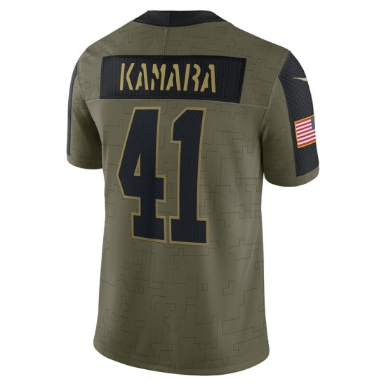 NFL New Orleans Saints Alvin Kamara 41 Nike 2021 Salute to Service Jersey