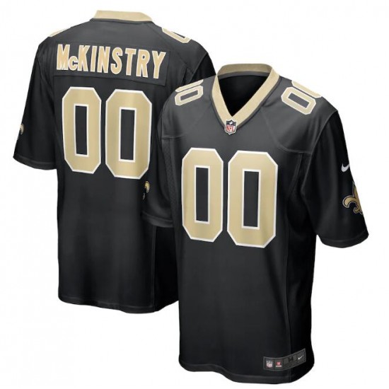 NFL New Orleans Saints Ga'Quincy McKinstry Nike Black 2024 Draft Jersey