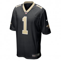 NFL New Orleans Saints Payton Turner 1 Nike Black 2021 Draft Jersey