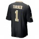 NFL New Orleans Saints Payton Turner 1 Nike Black 2021 Draft Jersey