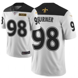 NFL New Orleans Saints Payton Turner 98 Nike White 2021 Draft Jersey