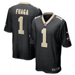 NFL New Orleans Saints Taliese Fuaga Nike Black 2024 Draft Jersey