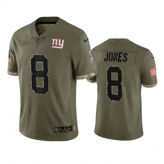 NFL New York Giants Daniel Jones 8 Nike 2022 Salute to Service Jersey