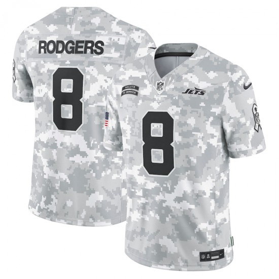 NFL New York Jets Aaron Rodgers Nike 2024 Salute to Service Jersey