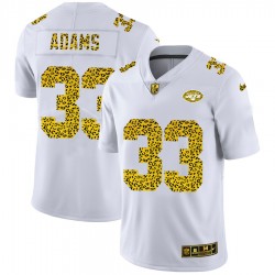 NFL New York Jets Jamal Adams 33 Nike Flocked Leopard Print White Jersey
