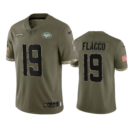 NFL New York Jets Joe Flacco 19 Nike 2022 Salute to Service Jersey